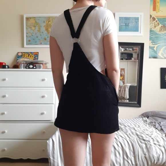 Black Denim Overall Dress - Picture 2 of 2